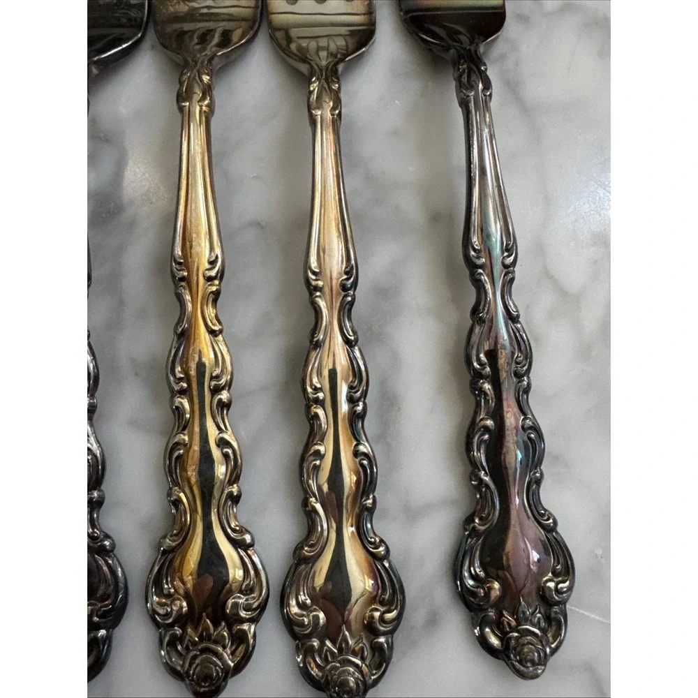 Oneida Community 1971 BEETHOVEN Silverplate Dinner Forks 7 3/8 Set Of 5
